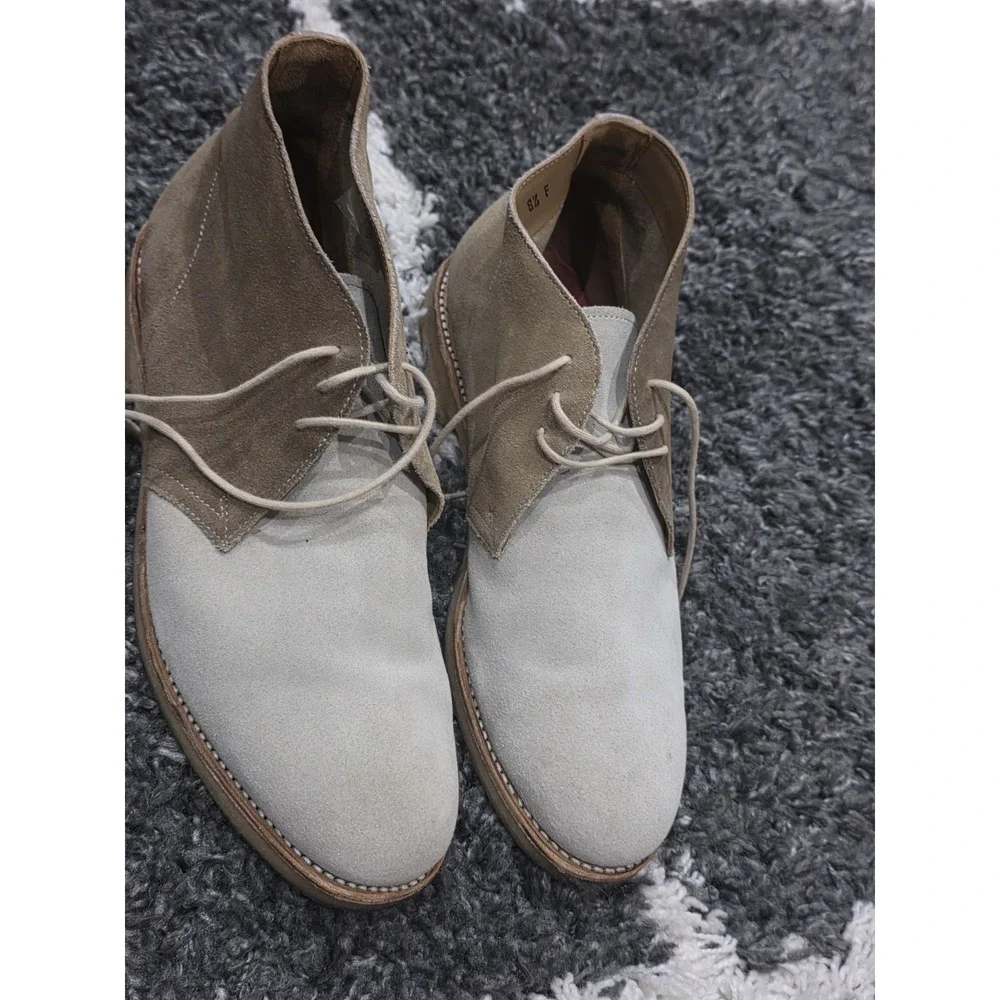 Grenson Brown Tan Suede Oxford Ankle Boots Mens UK 7.5F US 8.5 F